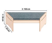 EduCasa Trapezbank mit Teppich 7