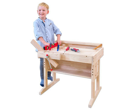 Stabile Werkbank für Kinder aus Holz