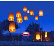 Himmelslaterne mit Schnur