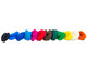 Filzwolle Regenbogen 12 Farben 100 g 2