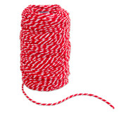 Dekoschnur, 50 m, rot/weiß, 1,1 mm dick