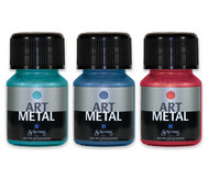 Metallic Farben, 3er-Set - türkis, rot, blau