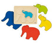 goki Schichtpuzzle Elefant 1