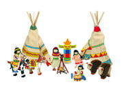 goki Biegepuppen und Tipi Kleiner Adler 14 teilig 2