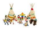 goki Biegepuppen und Tipi Kleiner Adler 14 teilig