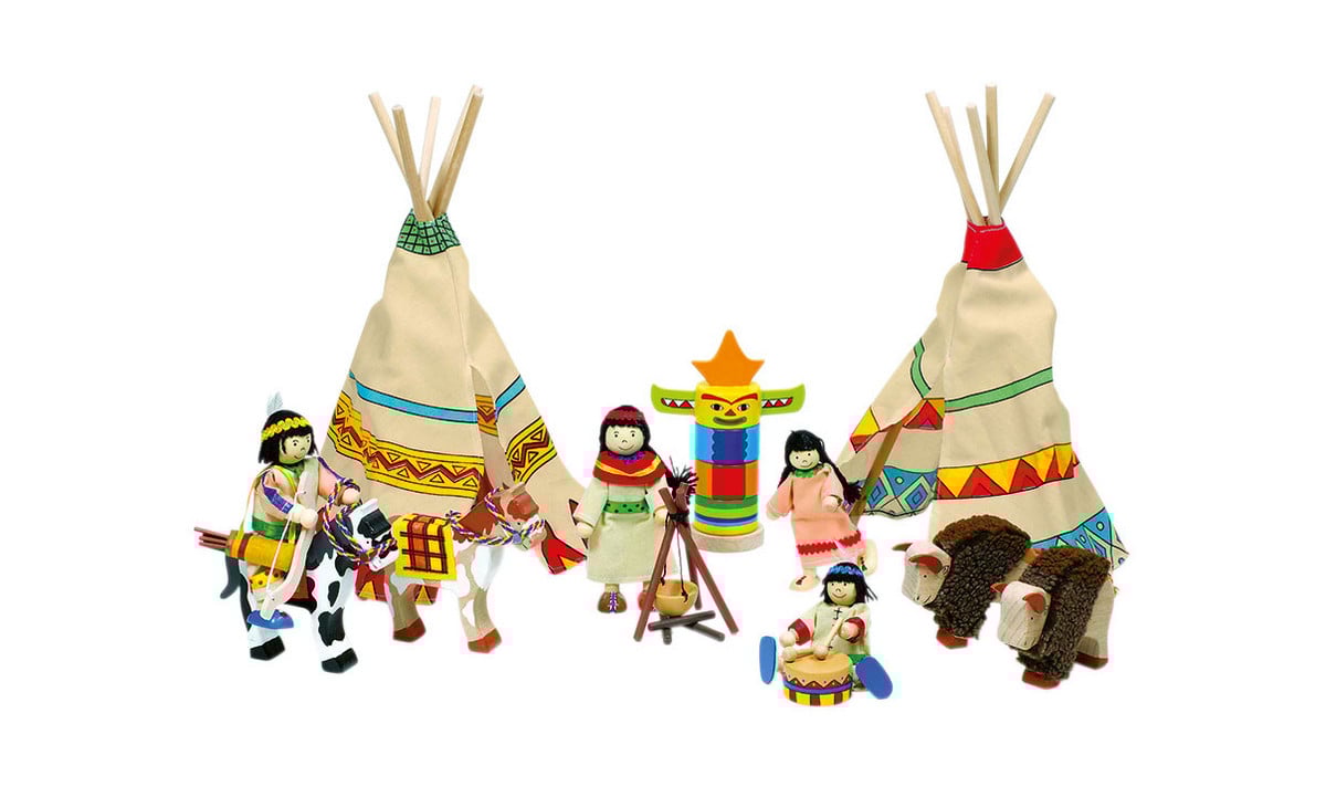 goki Biegepuppen und Tipi „Kleiner Adler", 14-tlg.