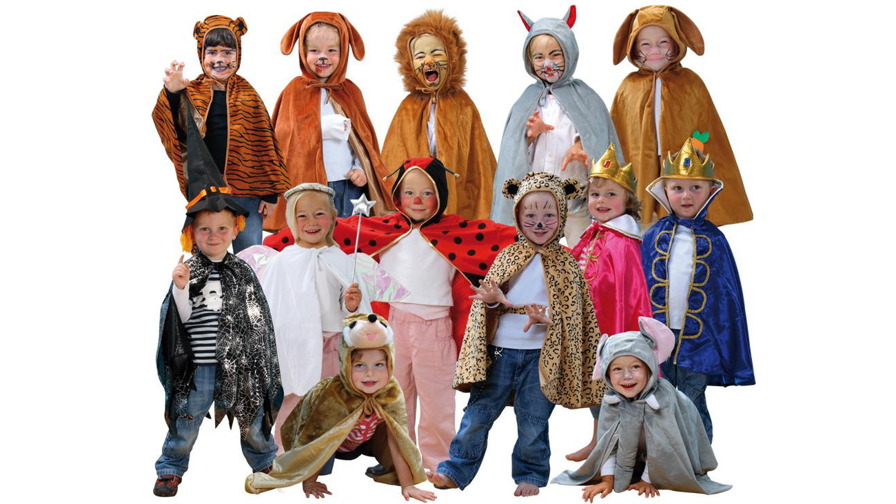 Kinder-Kostüme-Set, 13-tlg. für 3 - 8 Jahre