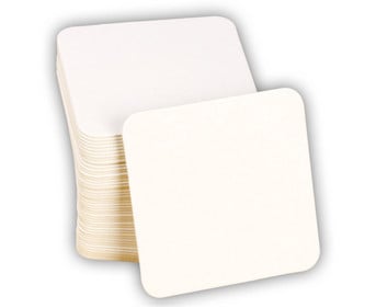folia Blanko Bierdeckel quadratisch 100 Stück