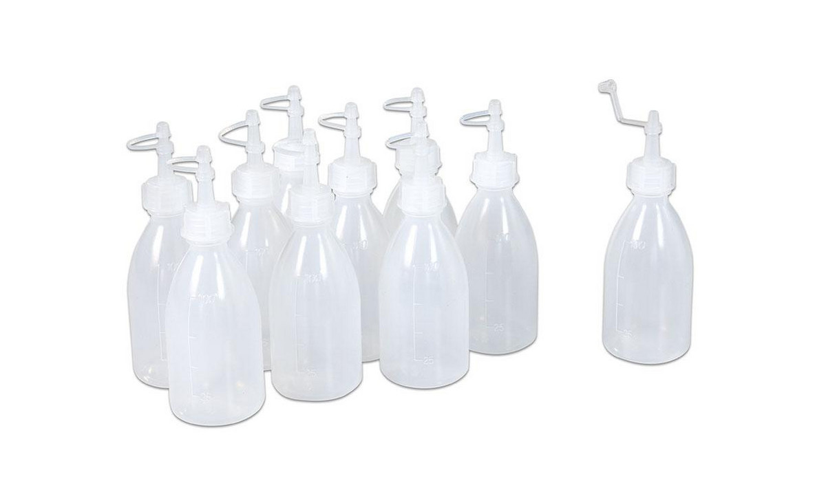XIAONAN 20 x 100ml Leerflaschen Liquidflaschen Plastikflaschen Dropper Kunststoff Tropfflaschen + 4 Trichter (Flaschen + Schwarzen Kappen + Spitzen + Trichter + Leere Etiketten