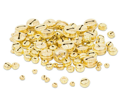 Messingschellen-Sortiment gold 100 Stk