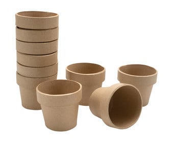 10er Set Blumentöpfchen blanko