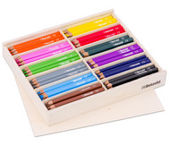 144 Dreikant-Stifte im Holzaufsteller, flach mit Deckel