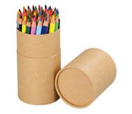 48 Dreikant-Stifte in rundem Kartonetui