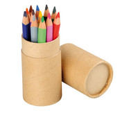 12 Dreikant-Stifte in rundem Kartonetui