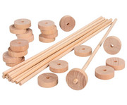 10 Achsen und 20 Räder aus Holz 2