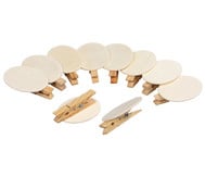 10 Blanko-Namensschilder aus Holz