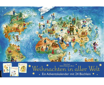 Weihnachten in aller Welt Adventskalender mit 24 Büchlein