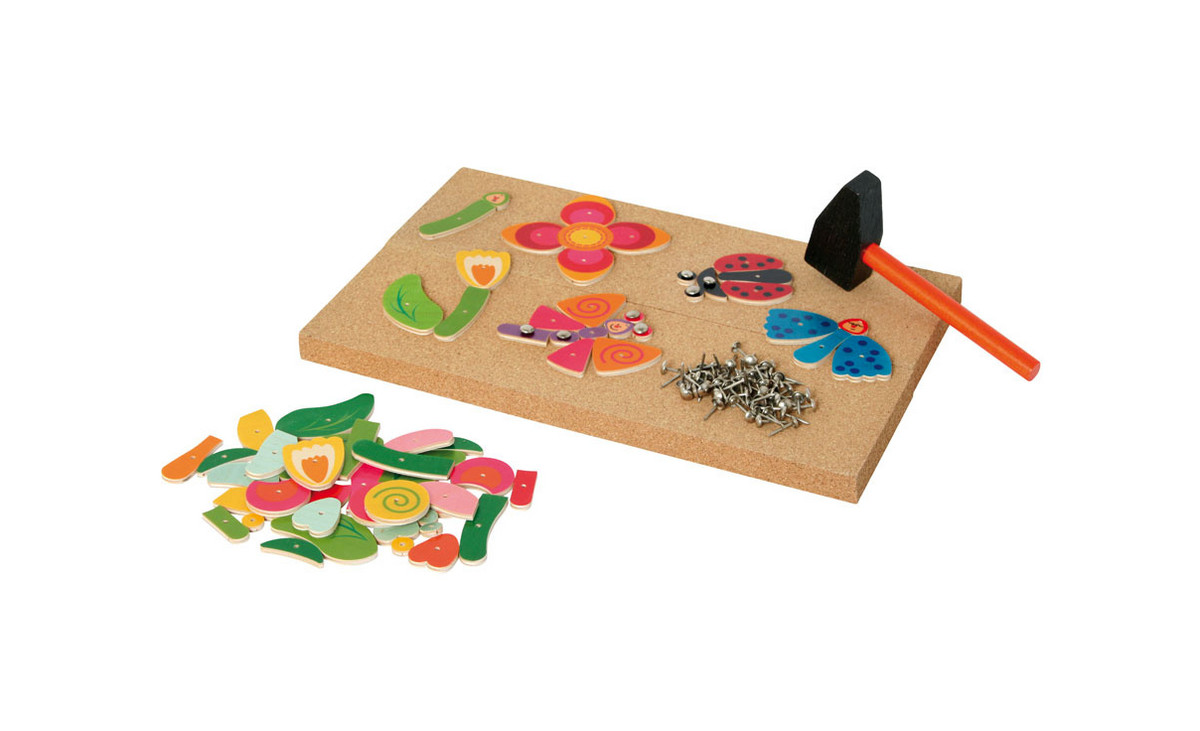 XXL Hammerspiel Bauernhof & Tiere - 174 Teile Mit Korkplatte, Hämmerchen & Vorlagen Für Kinder