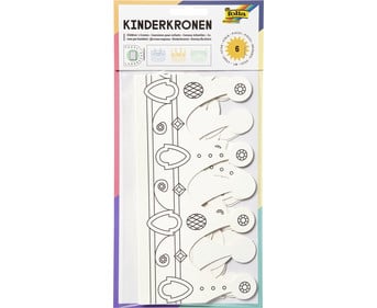 folia Kinderkronen Bastelset mit 6 Kronen