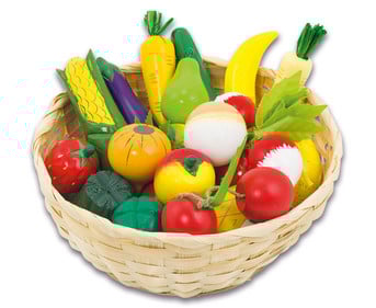 goki Obst und Gemüse im Korb 21 teilig