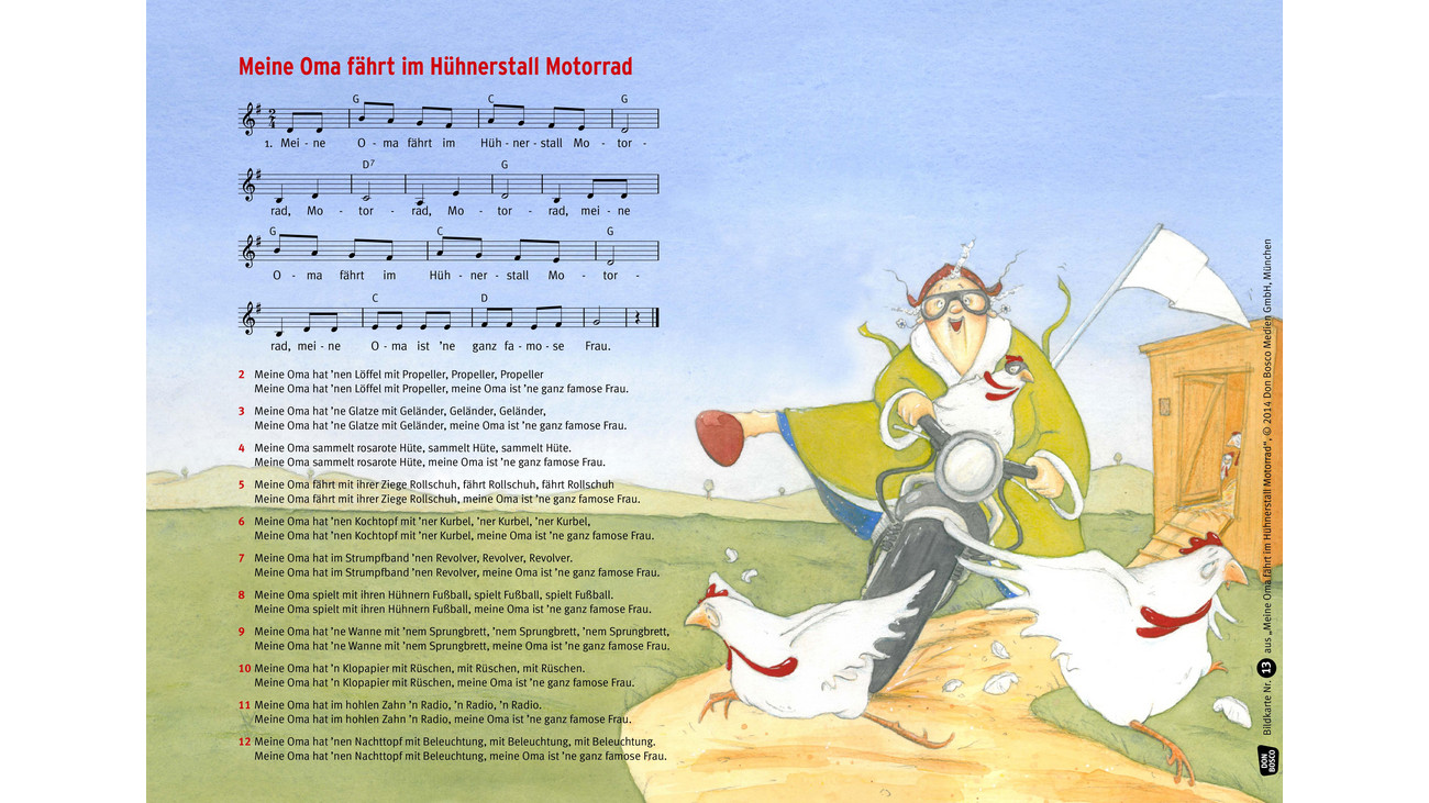 Bildkarten: Meine Oma fährt im Hühnerstall Motorrad - betzold.de