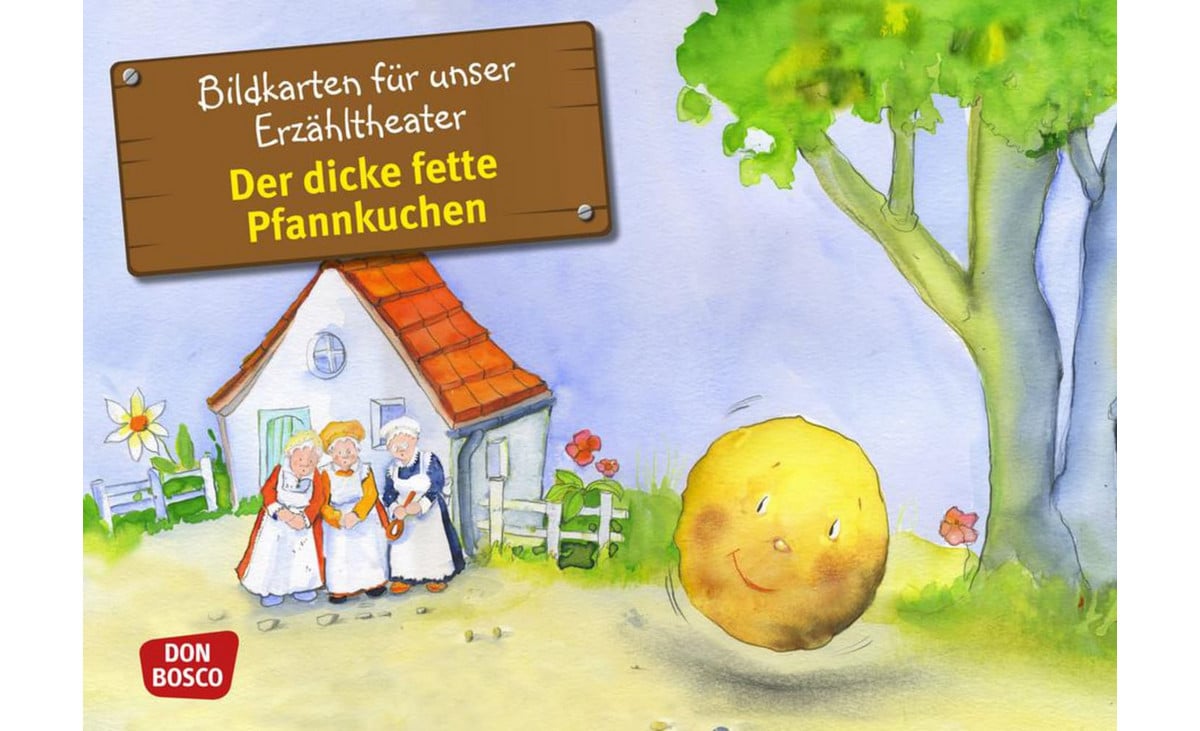 Kamishibai-Bildkarten „Der dicke fette Pfannkuchen“