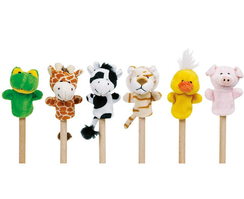 15Stk Fingerpuppen Set Tiere Bunt Stoff Theater Fantasie Kinder Spielzeug 
