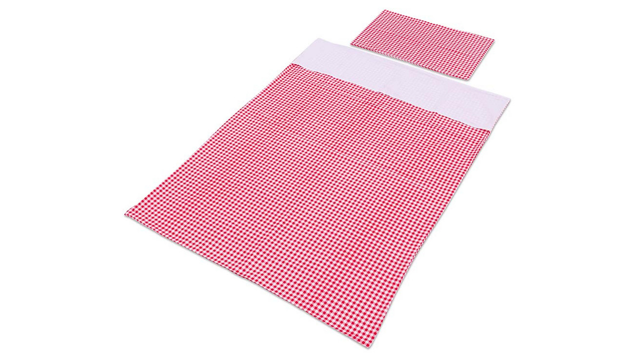 Bettwaesche rot kariert mit weissem Rand 59181_a XL
