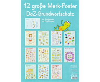 12 große Merk Poster DaZ Grundwortschatz