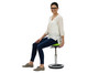 FLEXness Round Hocker mittel Sitzhöhe: 44 57 cm 2