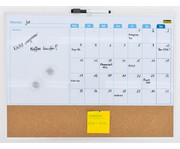 Whiteboard Monatsplaner mit Pinnwand inkl 2 Magneten und 1 Marker 1