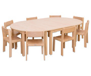 Betzold Möbel Set Karima Sitzhöhe 38 cm Tischhöhe 64 cm Ahorn 1