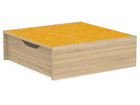 EduCasa Podest Quadrat mit Rollkasten 75 x 75 cm
