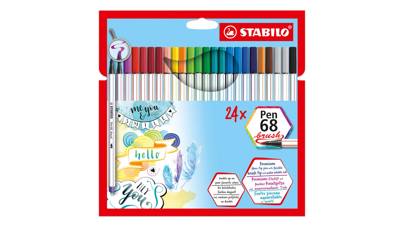 Bunte STABILO Brush-Pens, in 2 Varianten