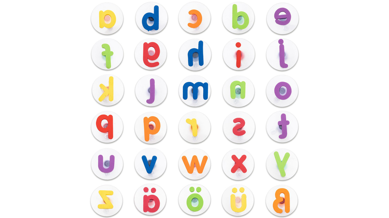 ABC-Stempelset bestend aus 26 verschiedenen Buchstaben A-Z 