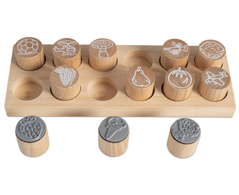 Holzstempel Woodies 12 Stück im Set