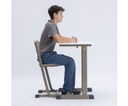 Einer Schülertisch L Fuß ohne Drahtkorbablage 5