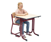 Einer Schülertisch C Fuß ohne Drahtkorbablage 3