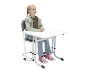 Einer Schülertisch C Fuß höhenverstellbar ohne Drahtkorbablage 6