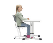 Einer Schülertisch C Fuß höhenverstellbar ohne Drahtkorbablage 3