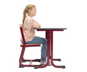 Einer Schülertisch C Fuß ohne Drahtkorbablage 4