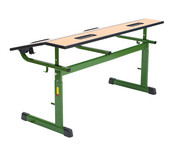 Ecoflex Zweier Schülertisch höhenverstellbar ohne Drahtkorbablage 4