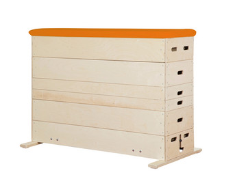 Sprungkasten mit farbigem Kunstleder 6 teilig