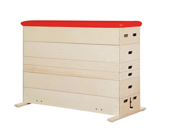 Sprungkasten mit farbigem Kunstleder 6 teilig