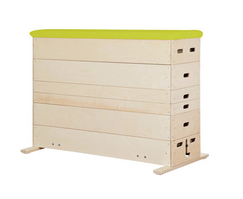 Sprungkasten mit farbigem Kunstleder 6 teilig