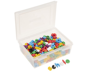 288 kunterbunte Kleinbuchstaben zum Fädeln