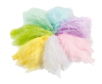 Flauschfedern Mix 100g farbig sortiert
