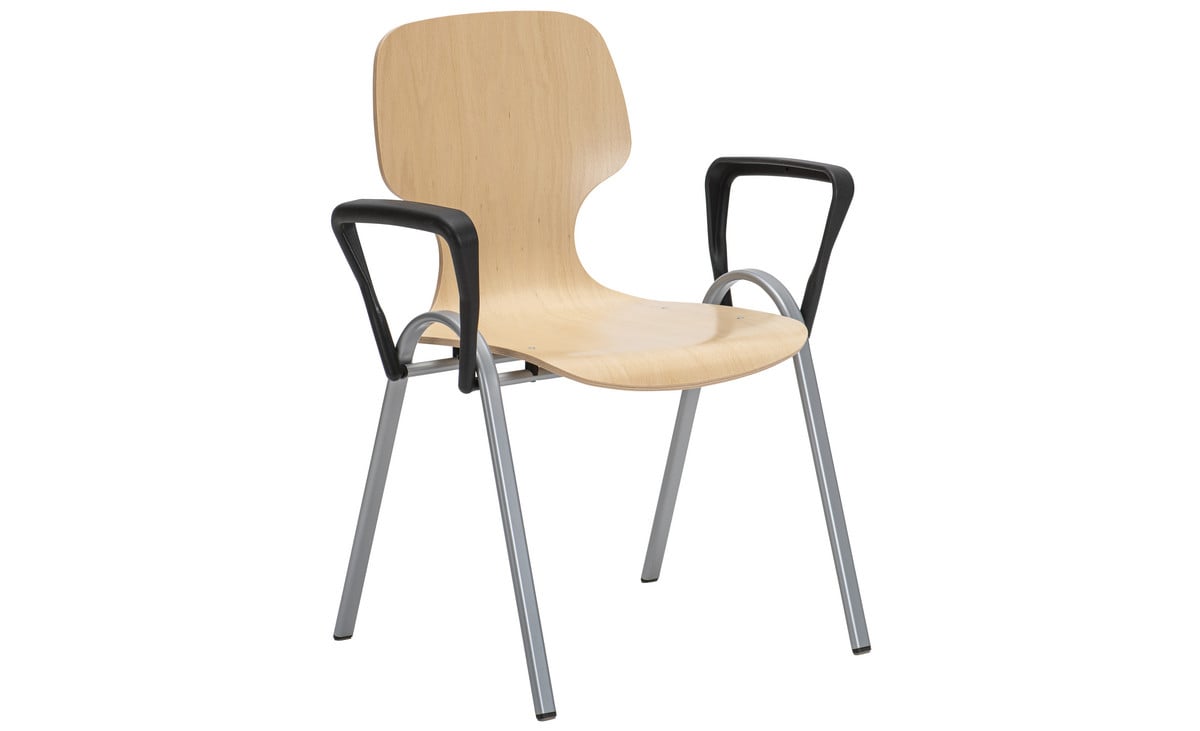 Schalenstuhl „College“, mit Armlehnen