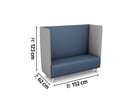 Betzold Schallschutzsofa SilentSeat mit flammhemmendem Schaumkern