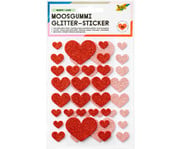 folia Moosgummi Glitzer Sticker Herz 50 Stück 6